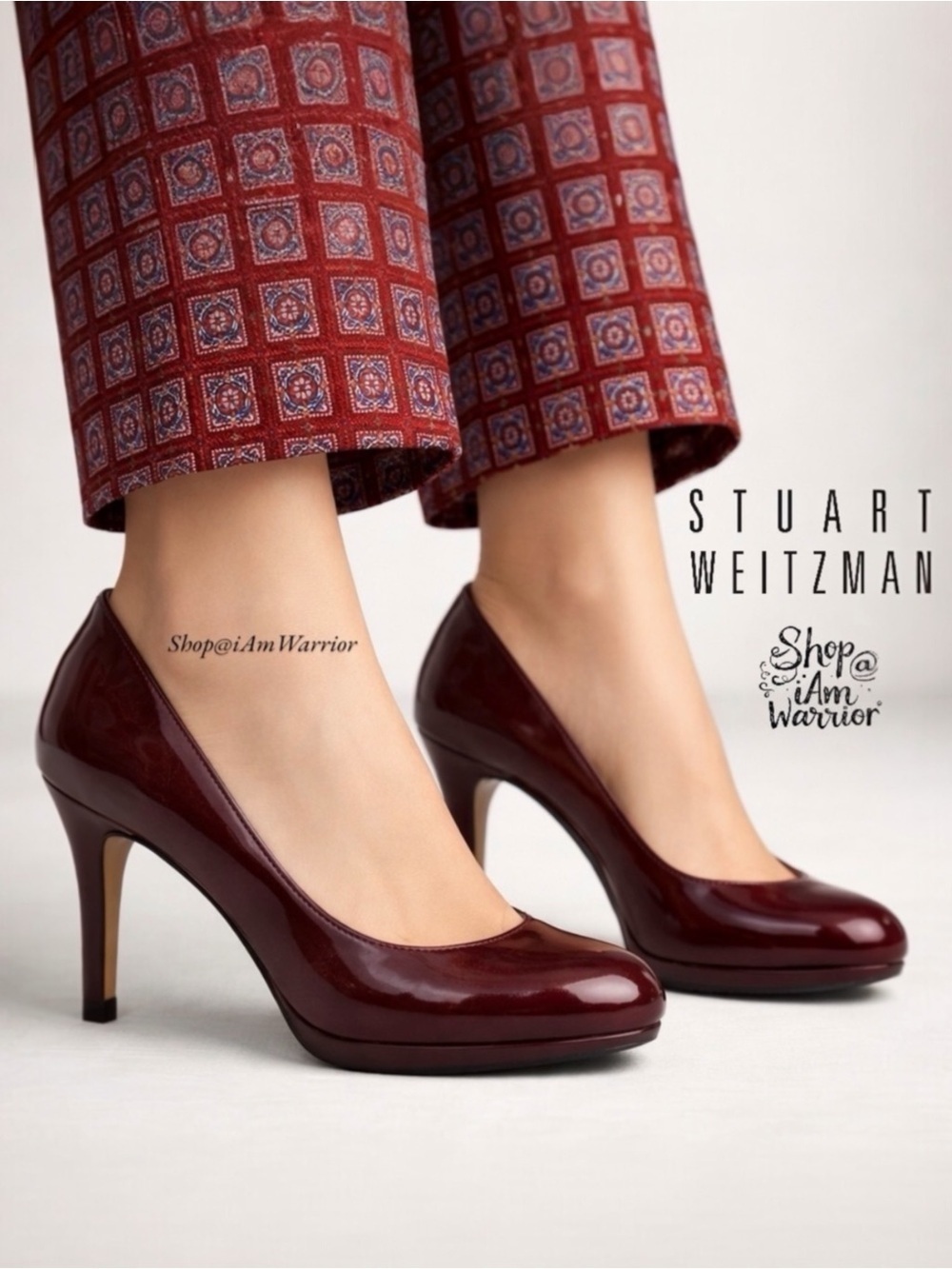 Stuart Weitzman burgundy patent leather stilettos *shop@iamwarrior